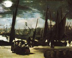 Edouard Manet Moonlight over the Port of Boulogne oil painting image